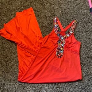 Gorgeous beaded embellished maxi dress